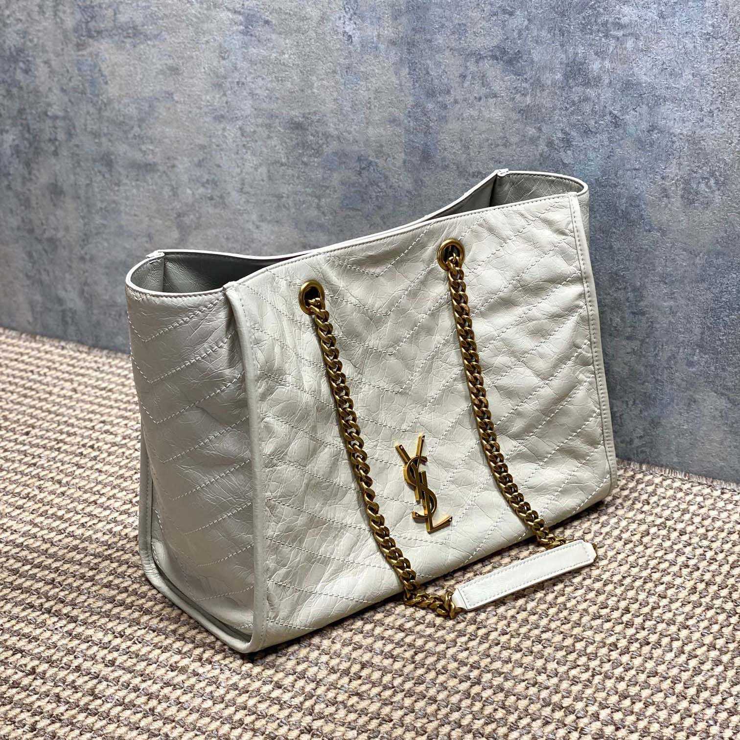 Saint Laurent Nini Shopping In Vintage Leather - DopestKickz