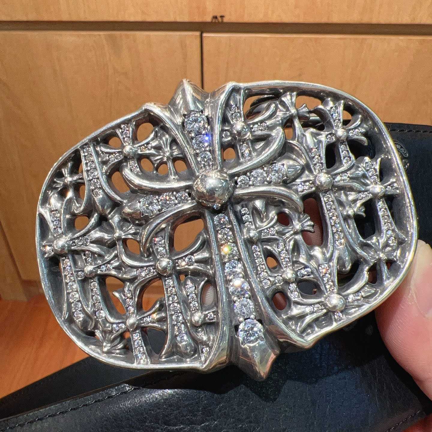 Chrome Hearts Leather Belt   - DopestKickz
