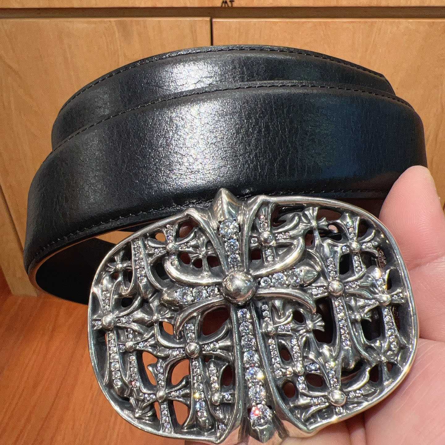 Chrome Hearts Leather Belt   - DopestKickz