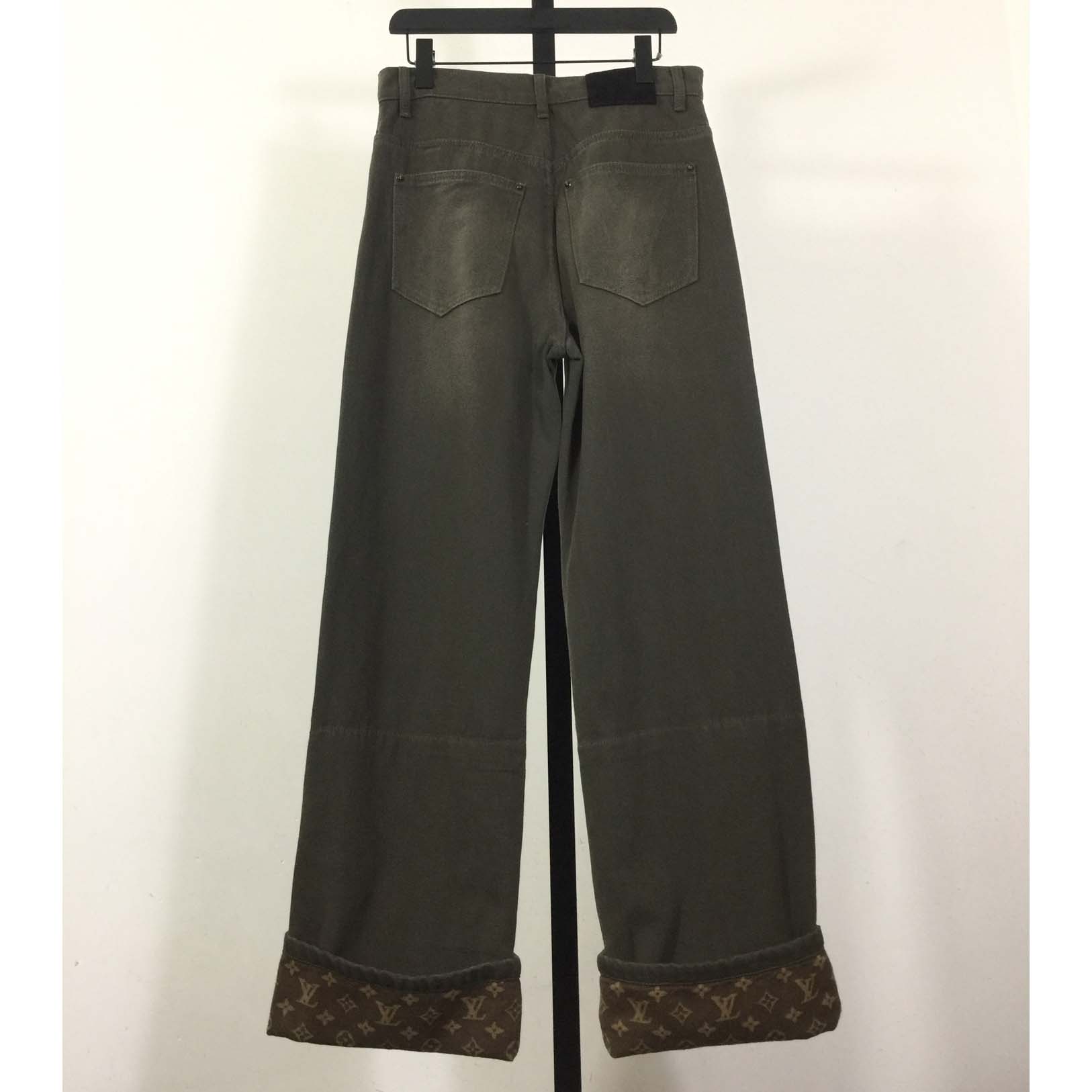 Louis Vuitton Waxed Denim Pants With Signature Turn-Ups   1AJCU6 - DopestKickz
