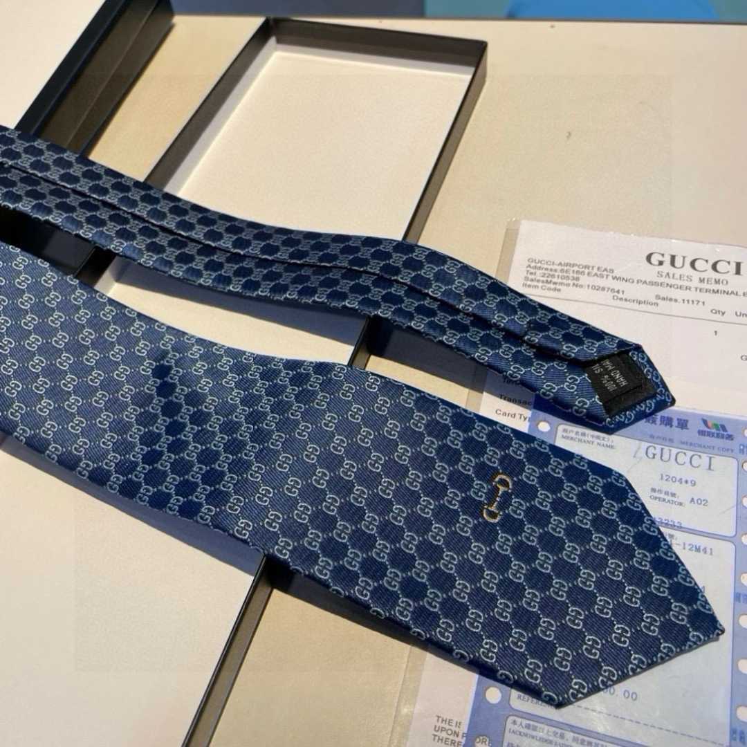 Gucci GG Silk Jacquard Tie - DopestKickz