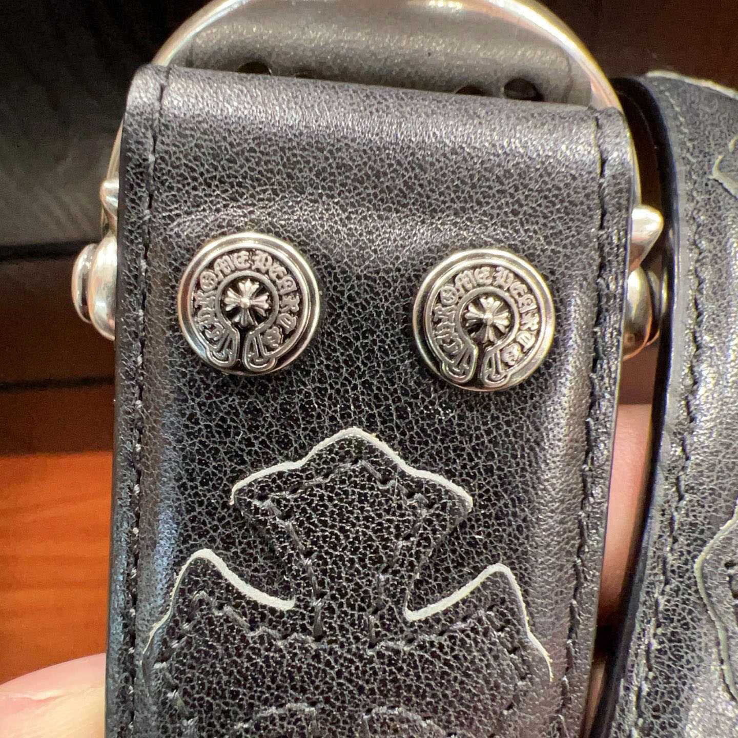 Chrome Hearts Leather Belt   - DopestKickz