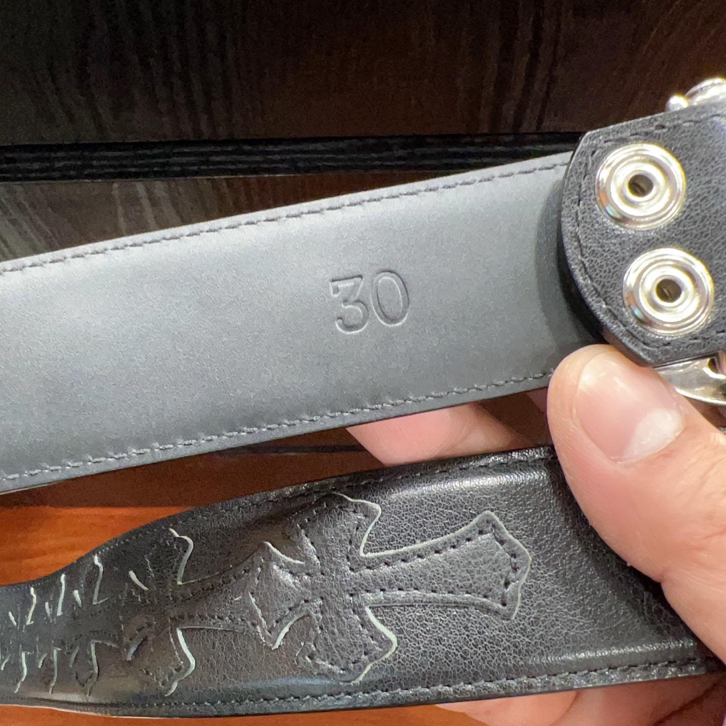 Chrome Hearts Leather Belt   - DopestKickz