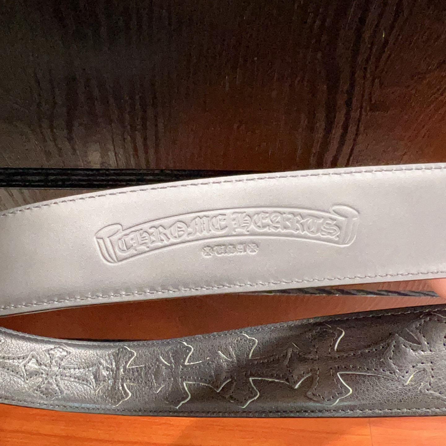 Chrome Hearts Leather Belt   - DopestKickz