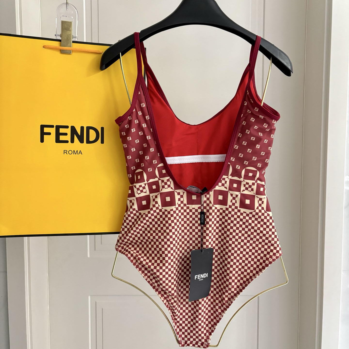 Fendi Geometric Pattern Printed Swimsuit - DopestKickz