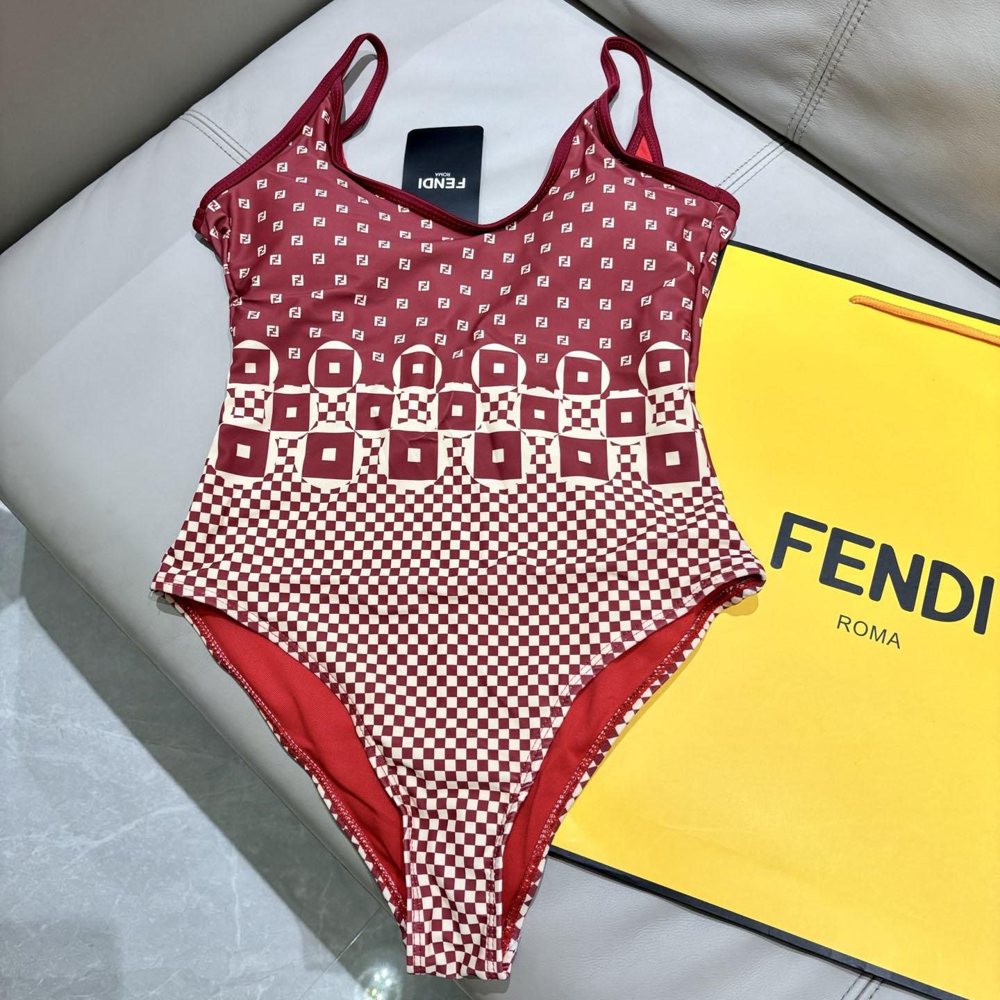 Fendi Geometric Pattern Printed Swimsuit - DopestKickz