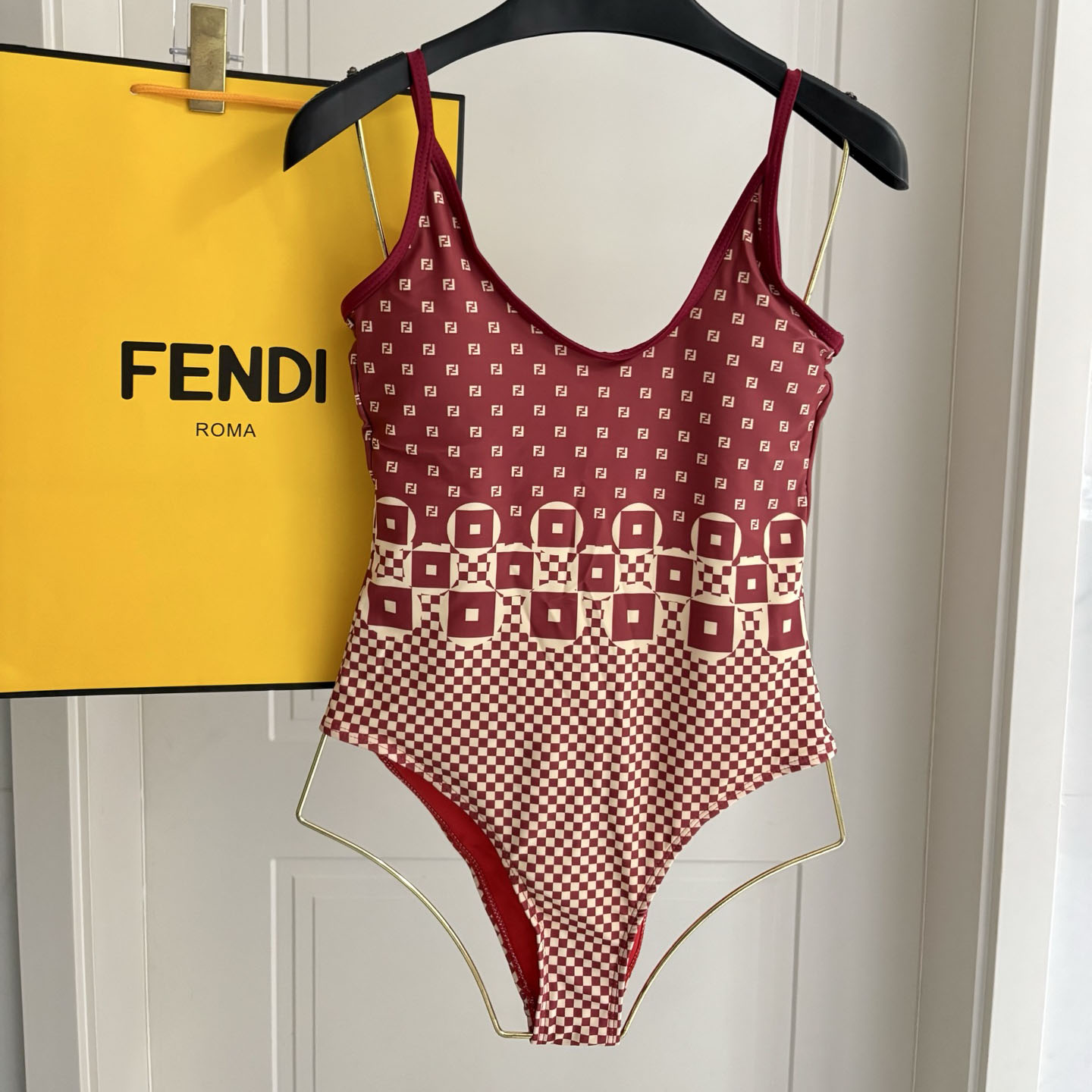 Fendi Geometric Pattern Printed Swimsuit - DopestKickz
