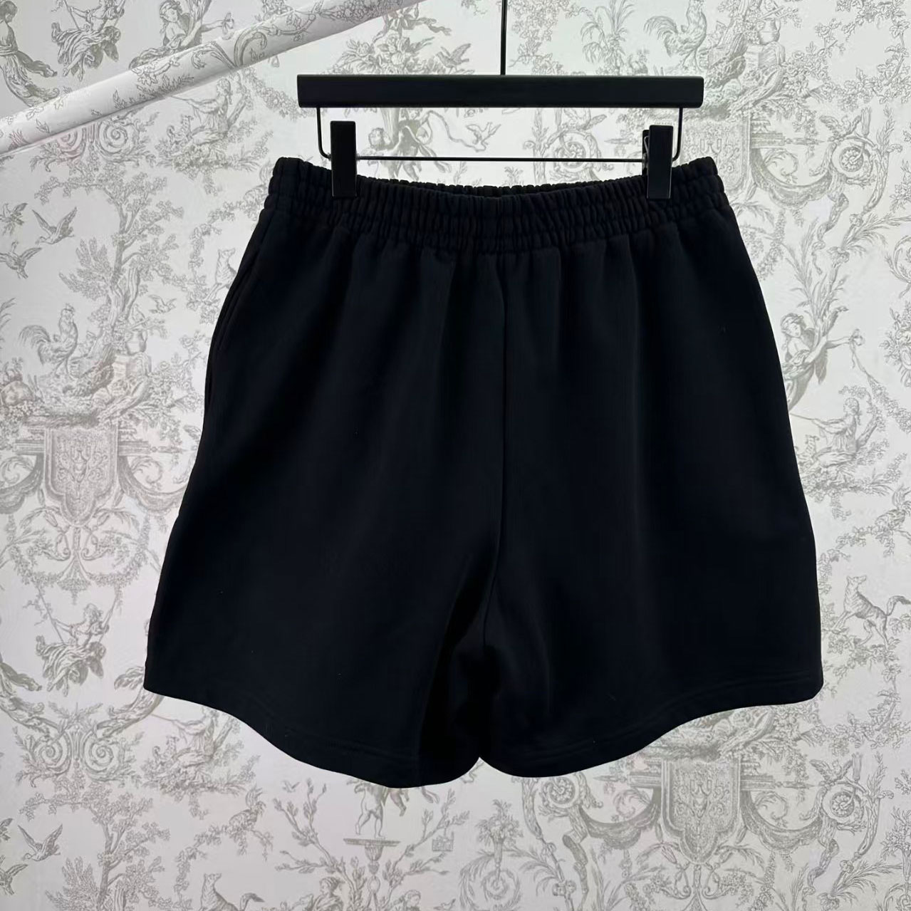 Balenciaga Political Campaign Sweat Shorts In Black - DopestKickz