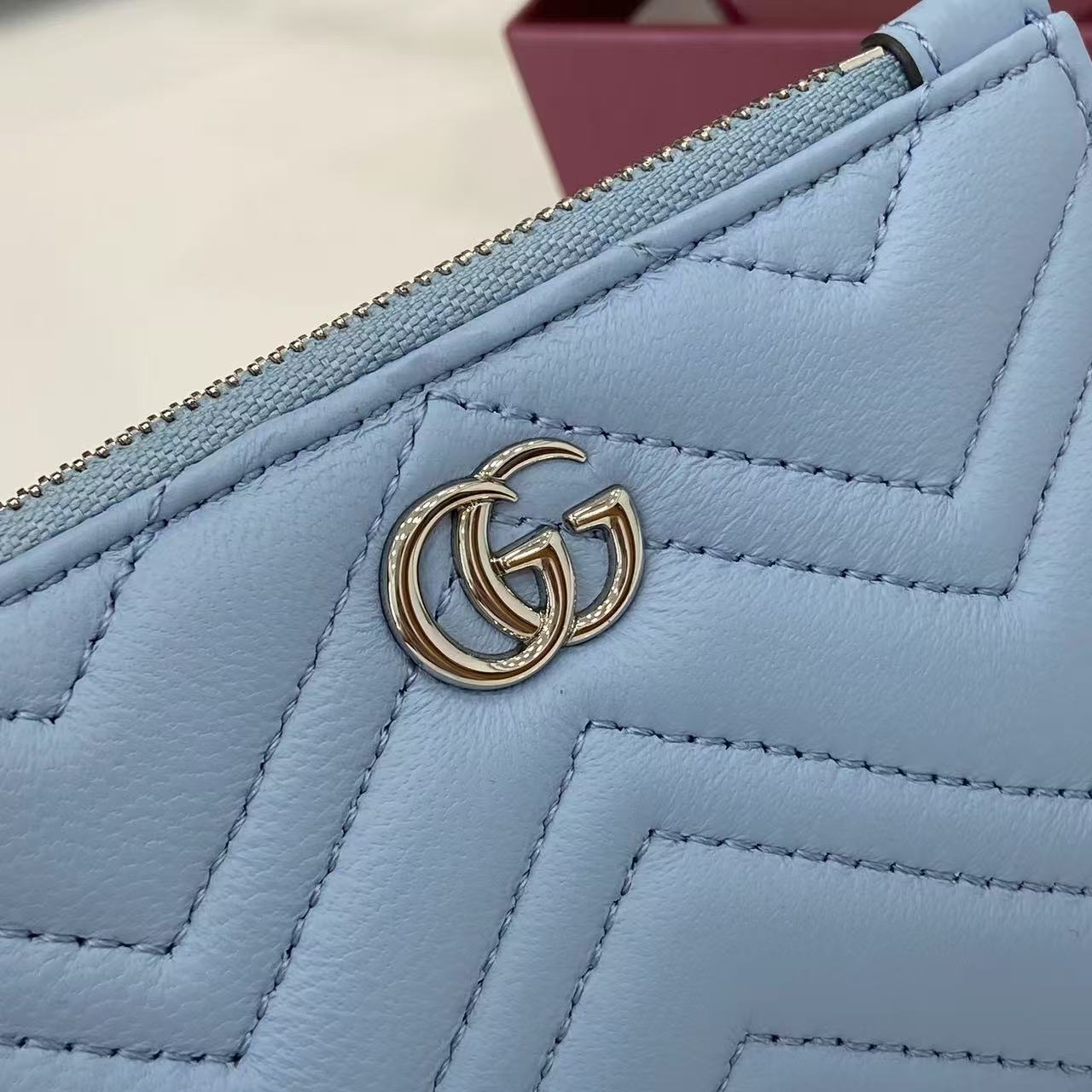 Gucci GG Marmont Zip Key Pouch - DopestKickz