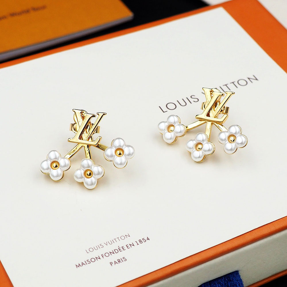 Louis Vuitton Minigram Pearls Earrings M01258 - DopestKickz