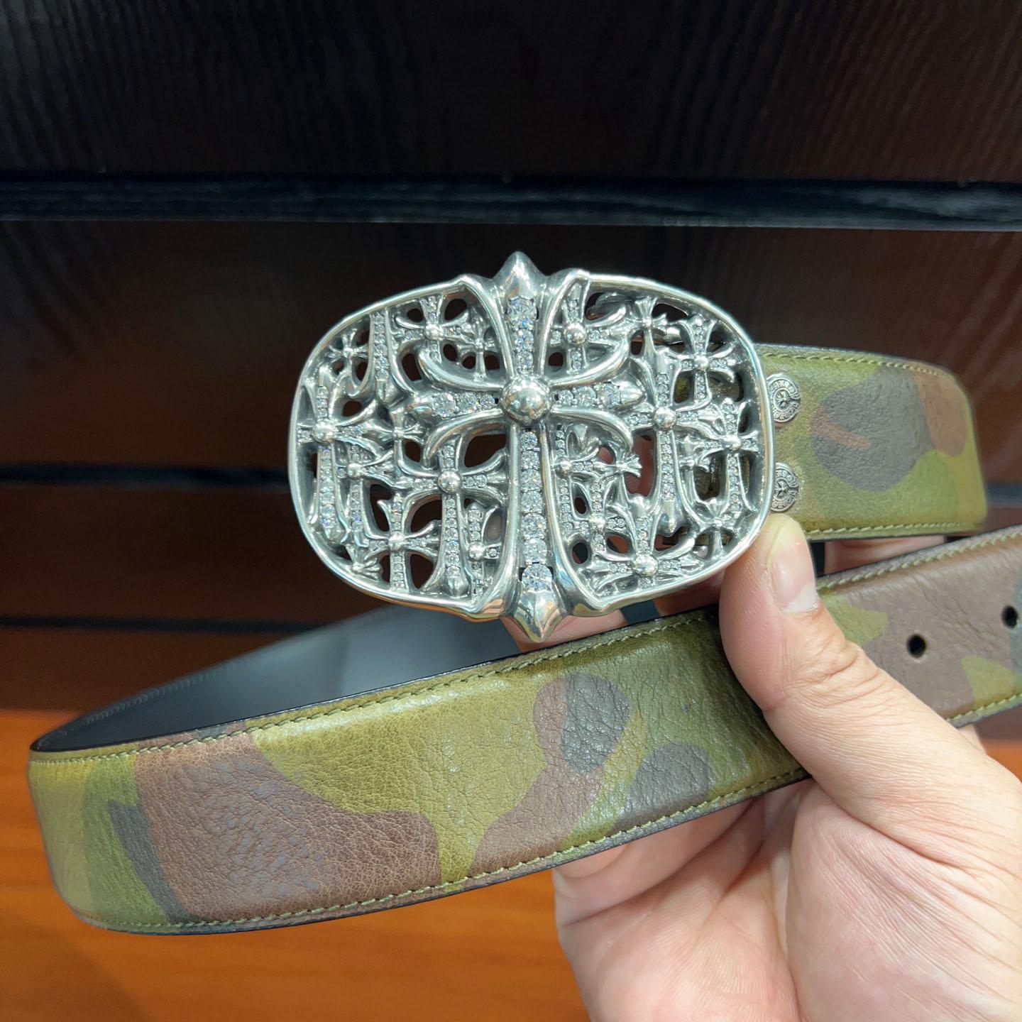 Chrome Hearts Leather Belt   - DopestKickz