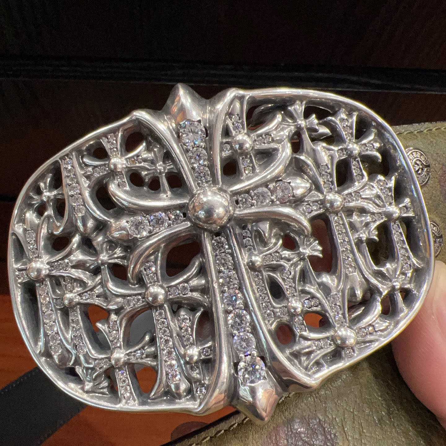 Chrome Hearts Leather Belt   - DopestKickz