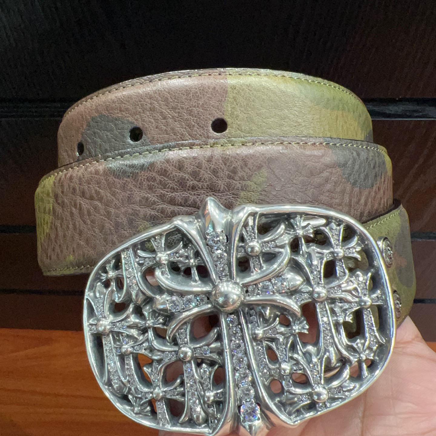 Chrome Hearts Leather Belt   - DopestKickz