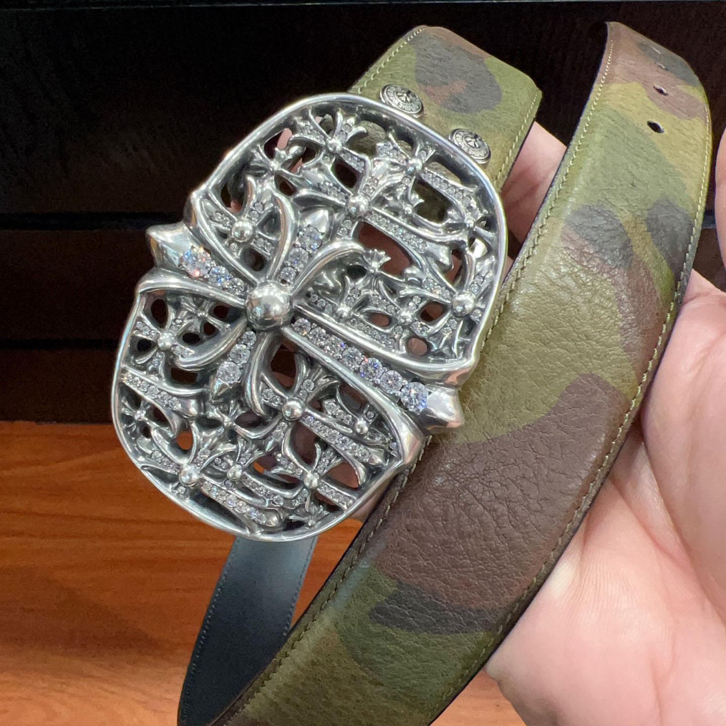 Chrome Hearts Leather Belt   - DopestKickz