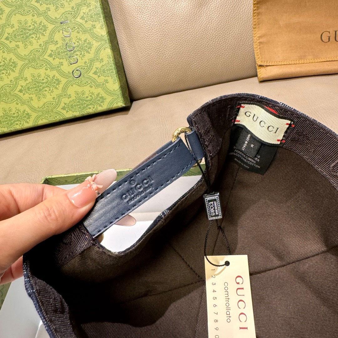 Gucci GG Denim Baseball Cap  - DopestKickz