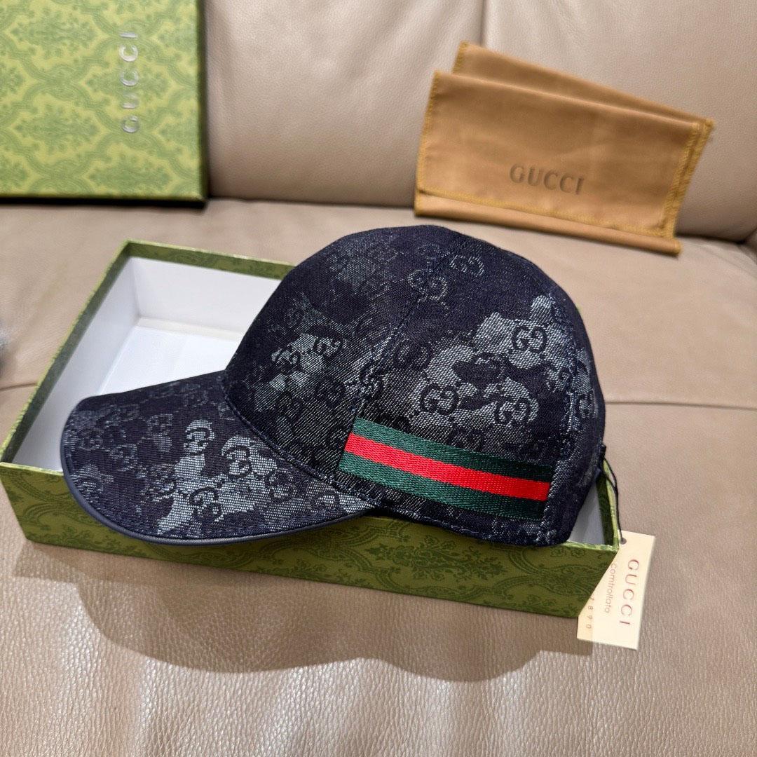 Gucci GG Denim Baseball Cap  - DopestKickz
