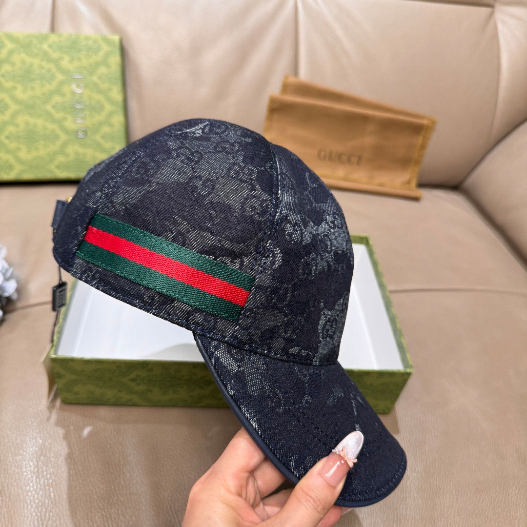 Gucci GG Denim Baseball Cap  - DopestKickz