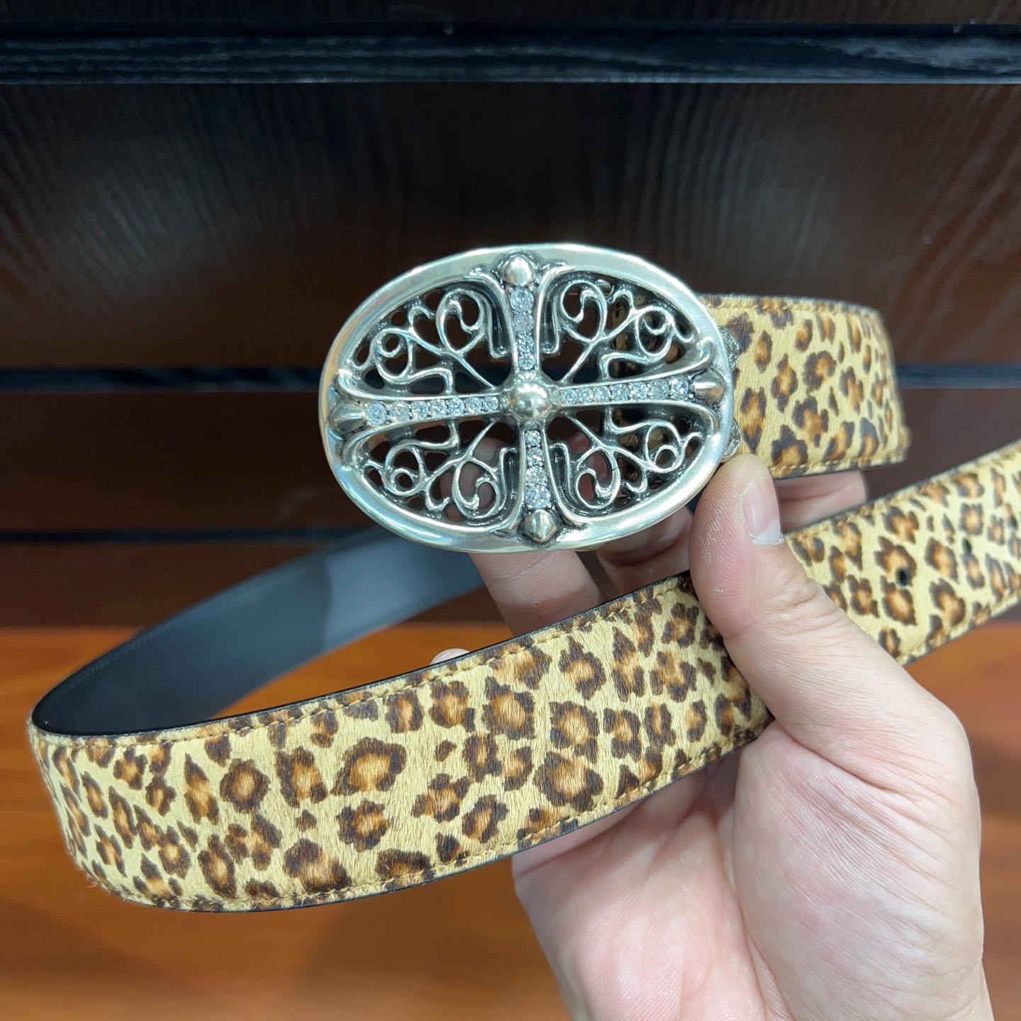Chrome Hearts Leather Belt   - DopestKickz