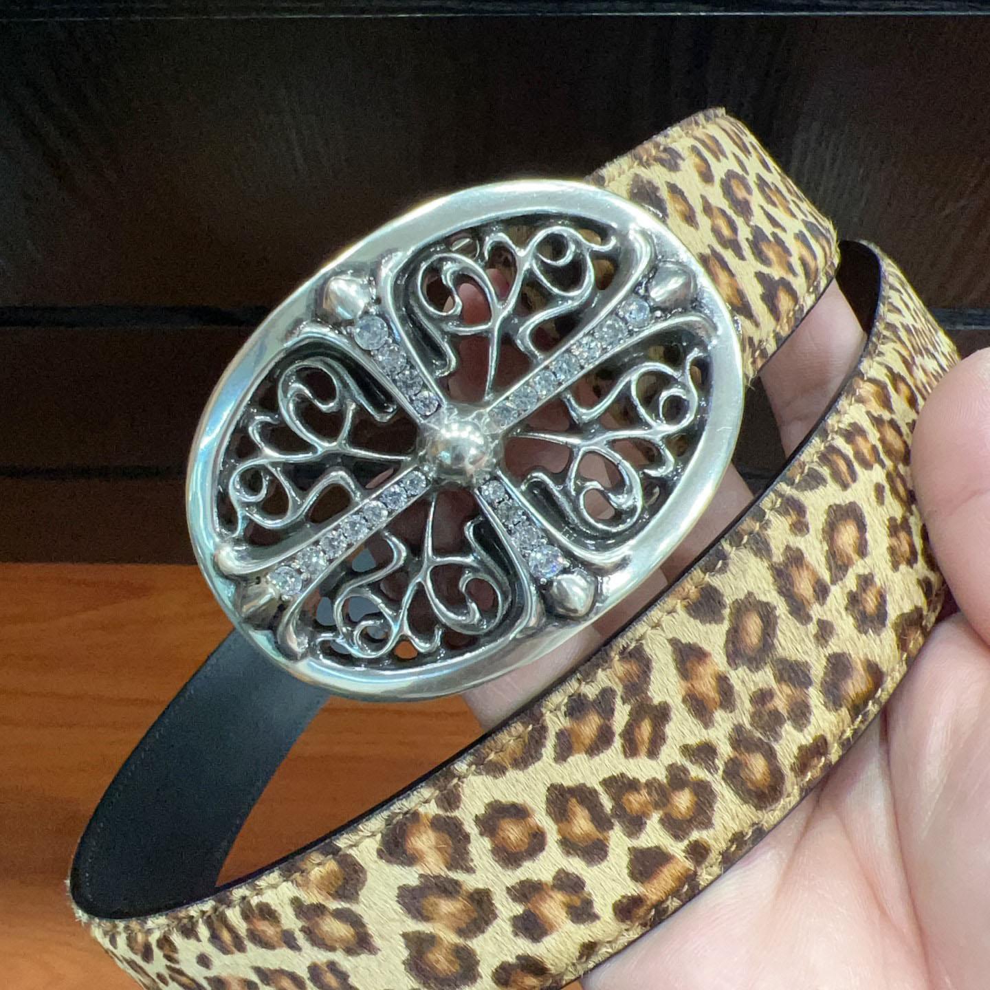 Chrome Hearts Leather Belt   - DopestKickz
