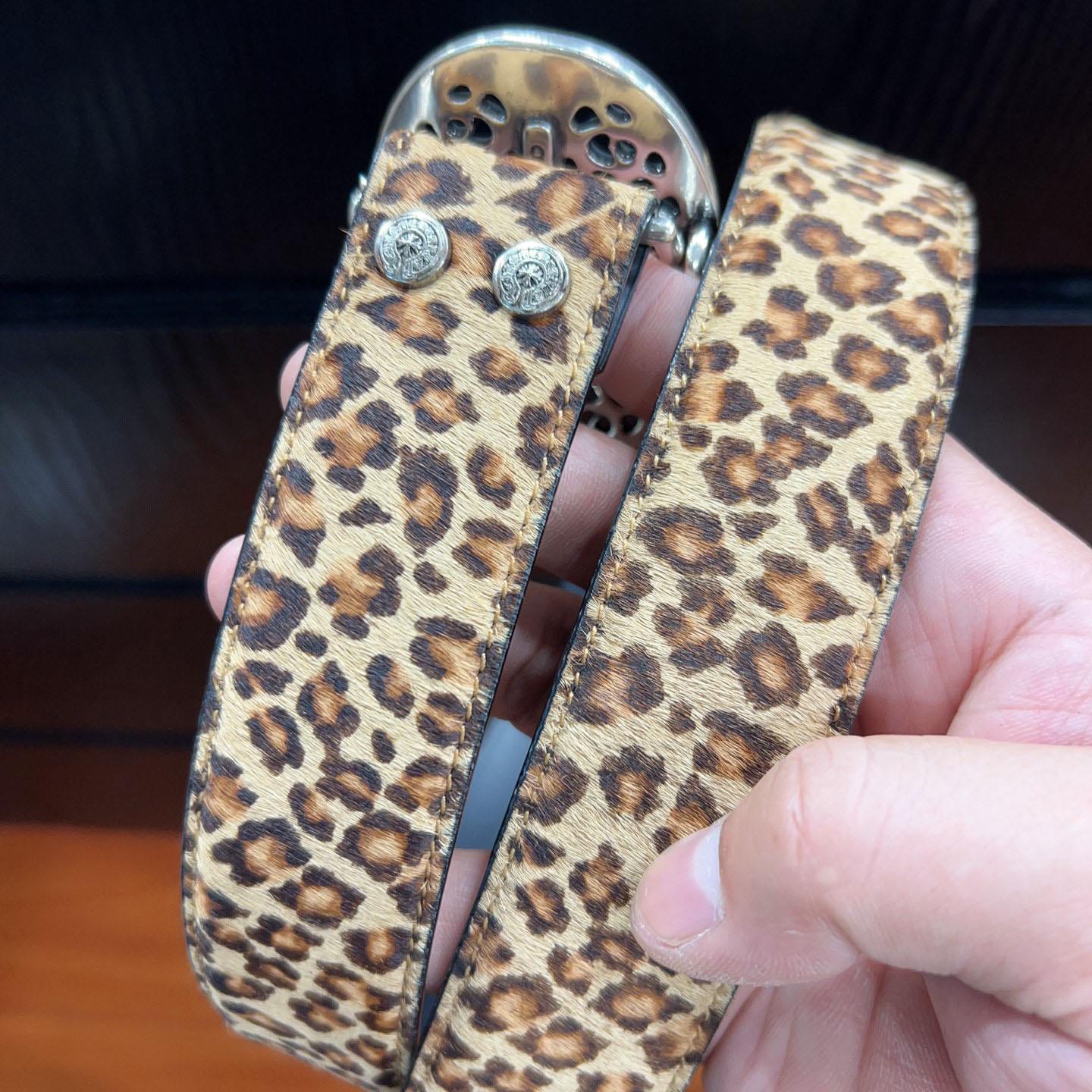 Chrome Hearts Leather Belt   - DopestKickz