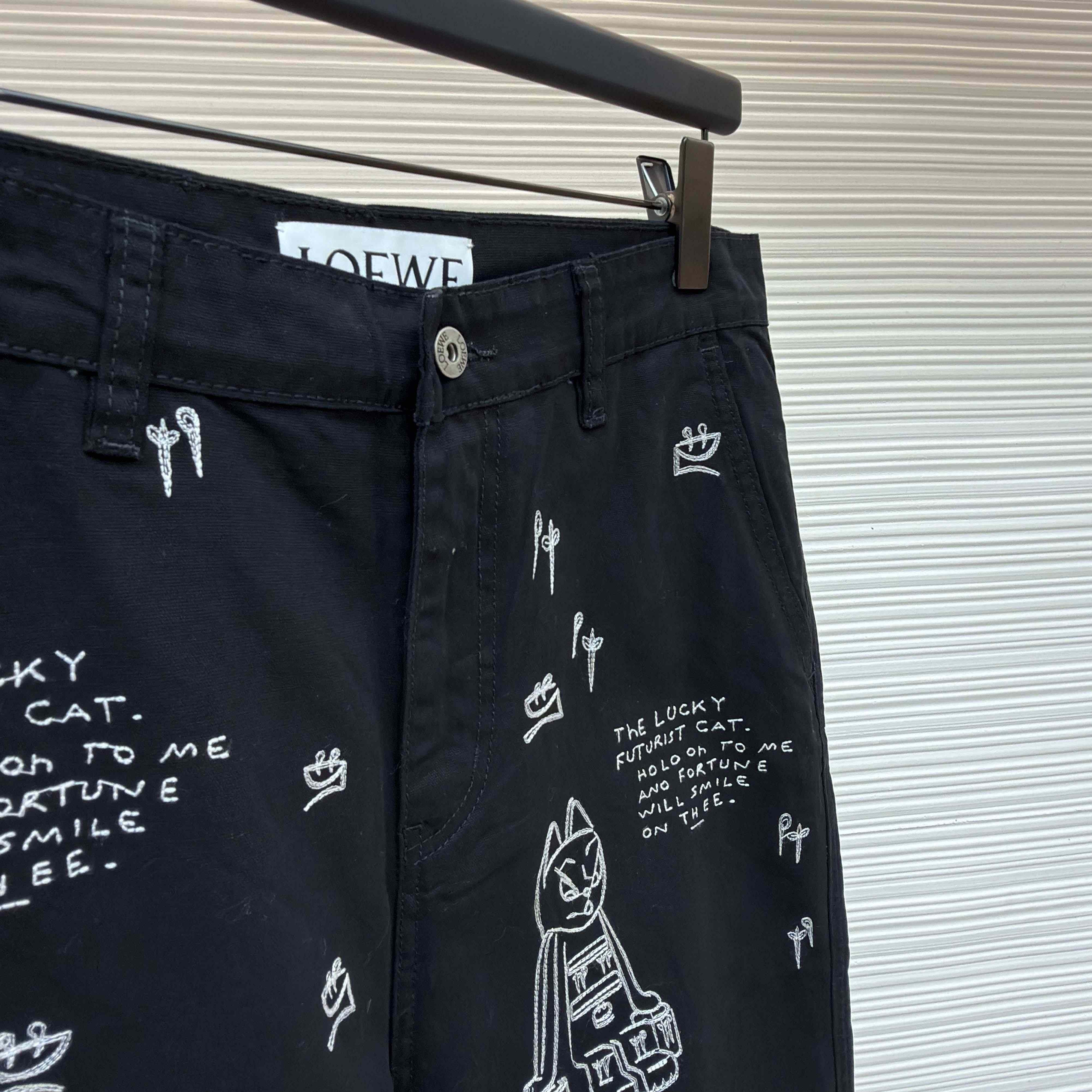 Loewe Trousers In Cotton - DopestKickz