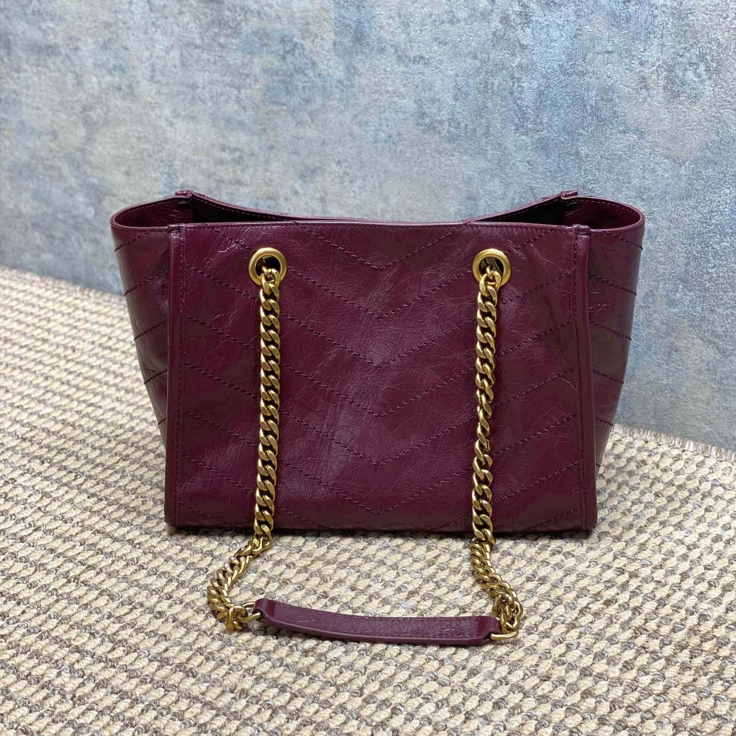 Saint Laurent Nini Small Shopping In Vintage Leather  - DopestKickz