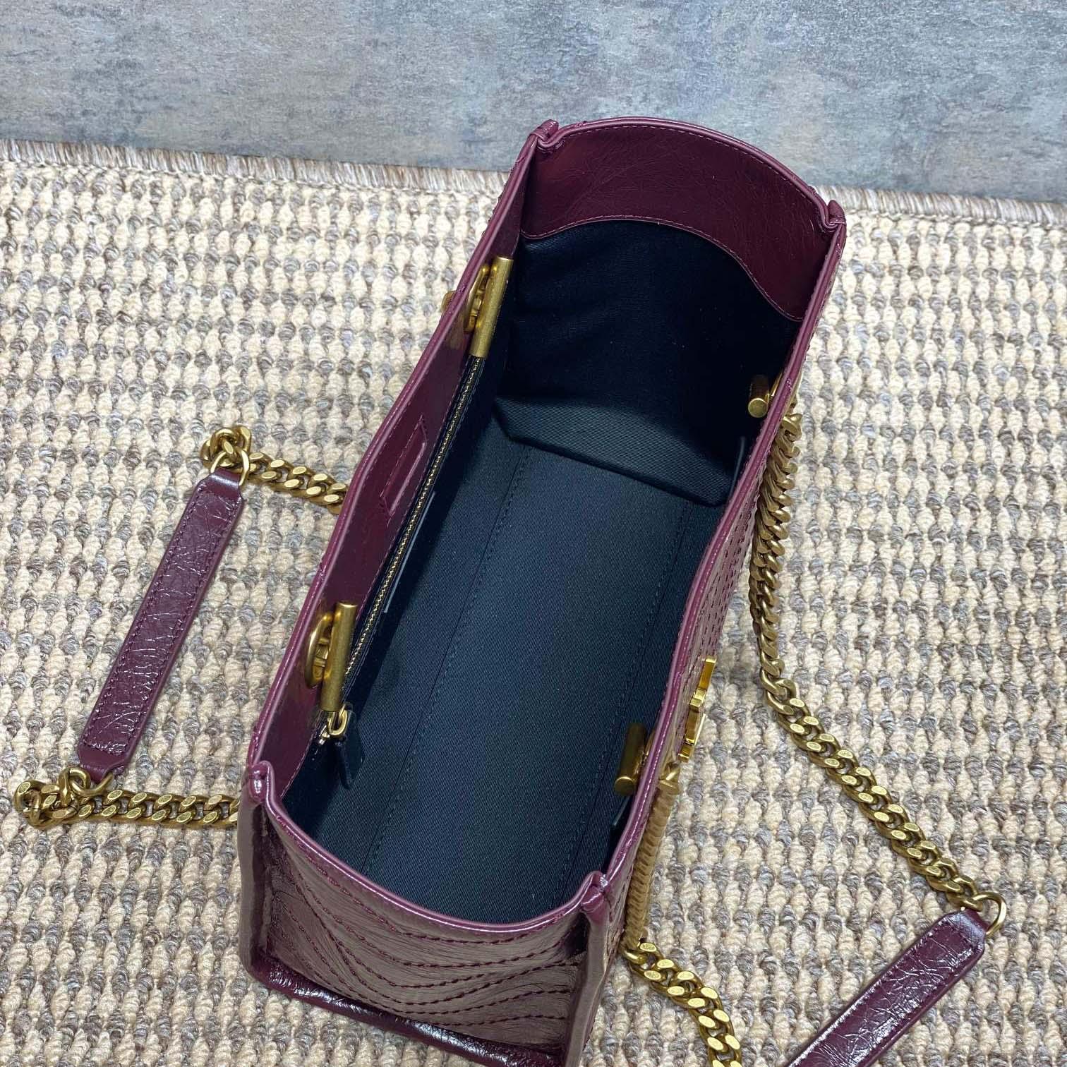 Saint Laurent Nini Small Shopping In Vintage Leather  - DopestKickz