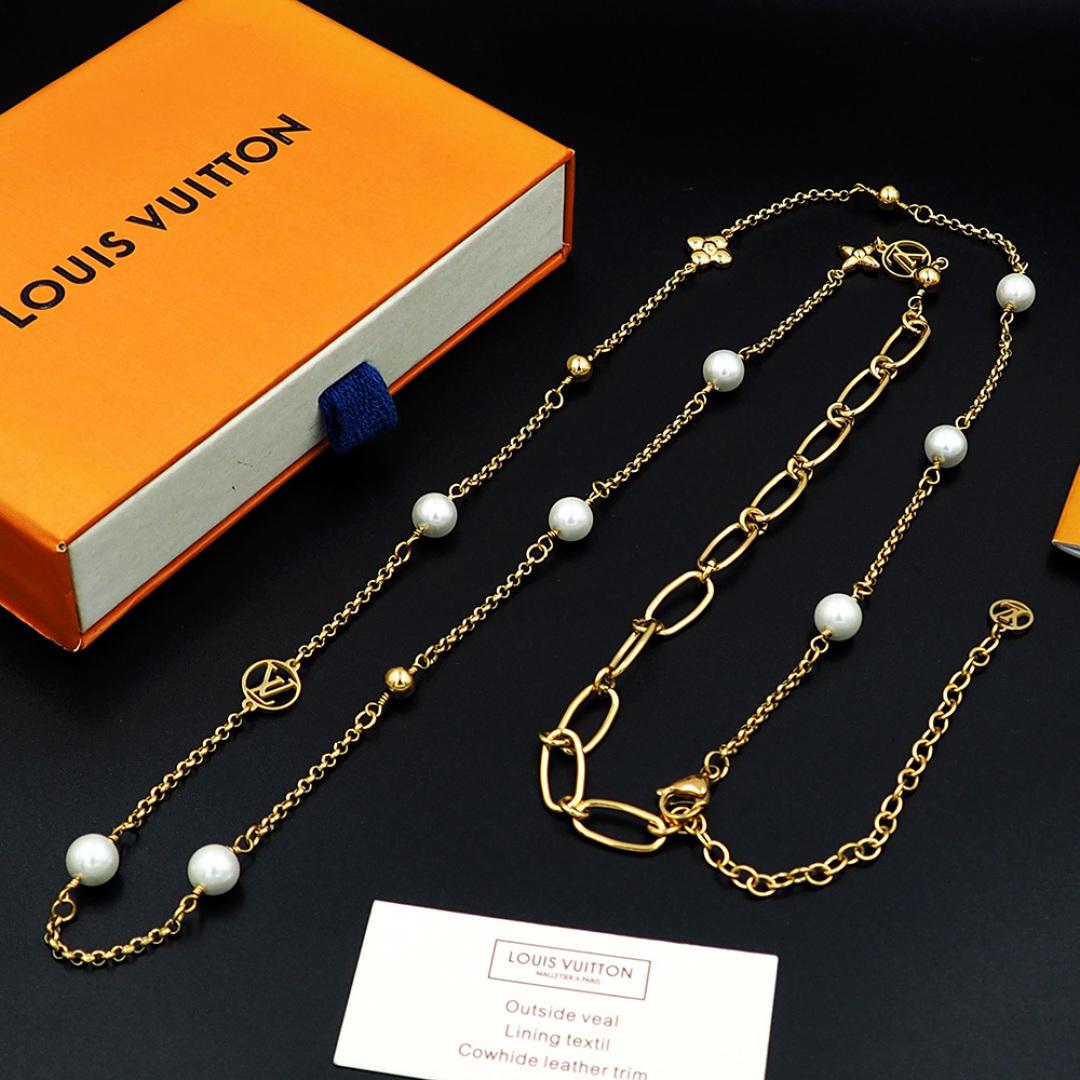 Louis Vuitton LV Mix Chains Necklace   M02516 - DopestKickz