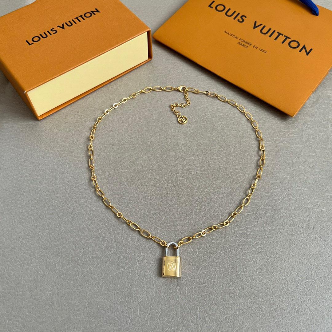 Louis Vuitton Silver Lockit Exclusive Gold Edition Pendant, Yellow Gold Q03918 - DopestKickz