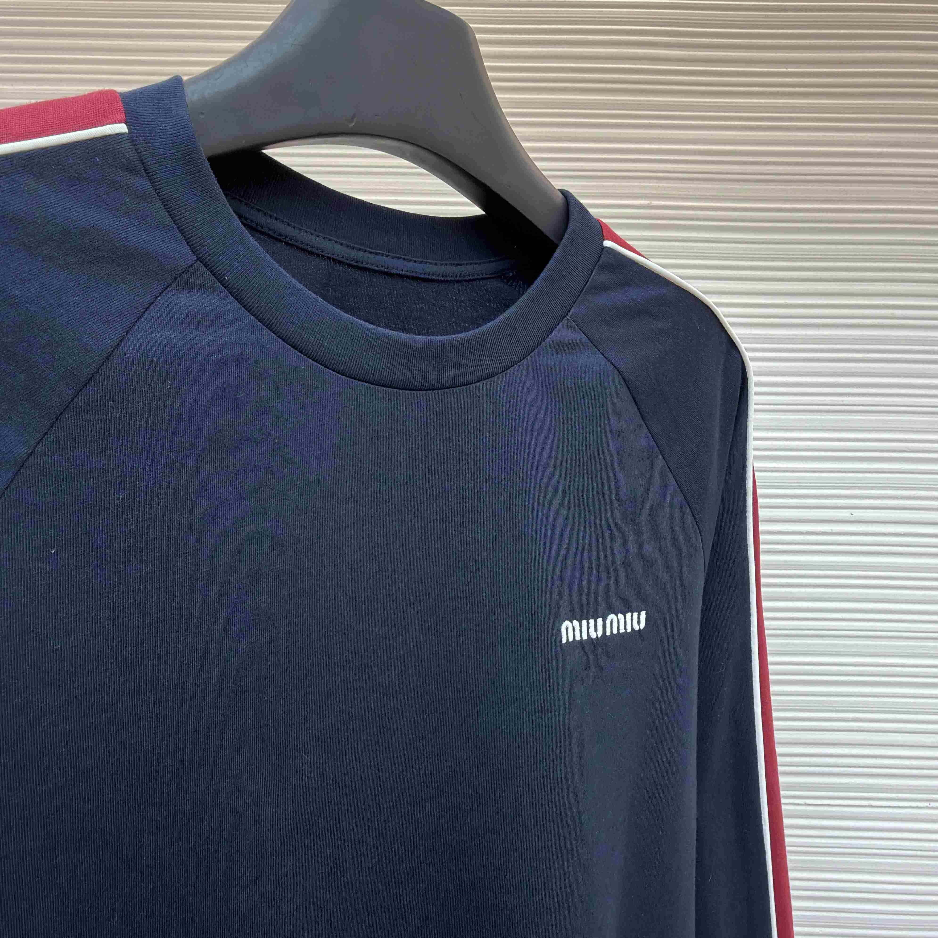 Miu Miu Long-sleeve Cotton Jersey T-shirt - DopestKickz