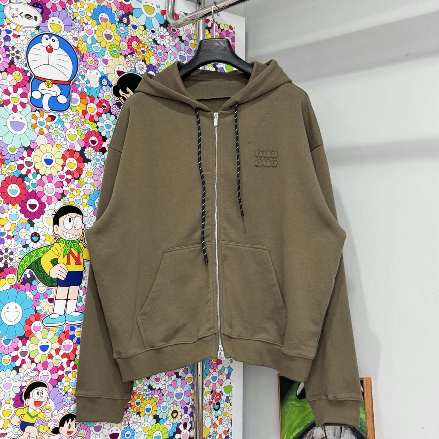 Miu Miu Garment-dyed Hoodie Jacket - DopestKickz