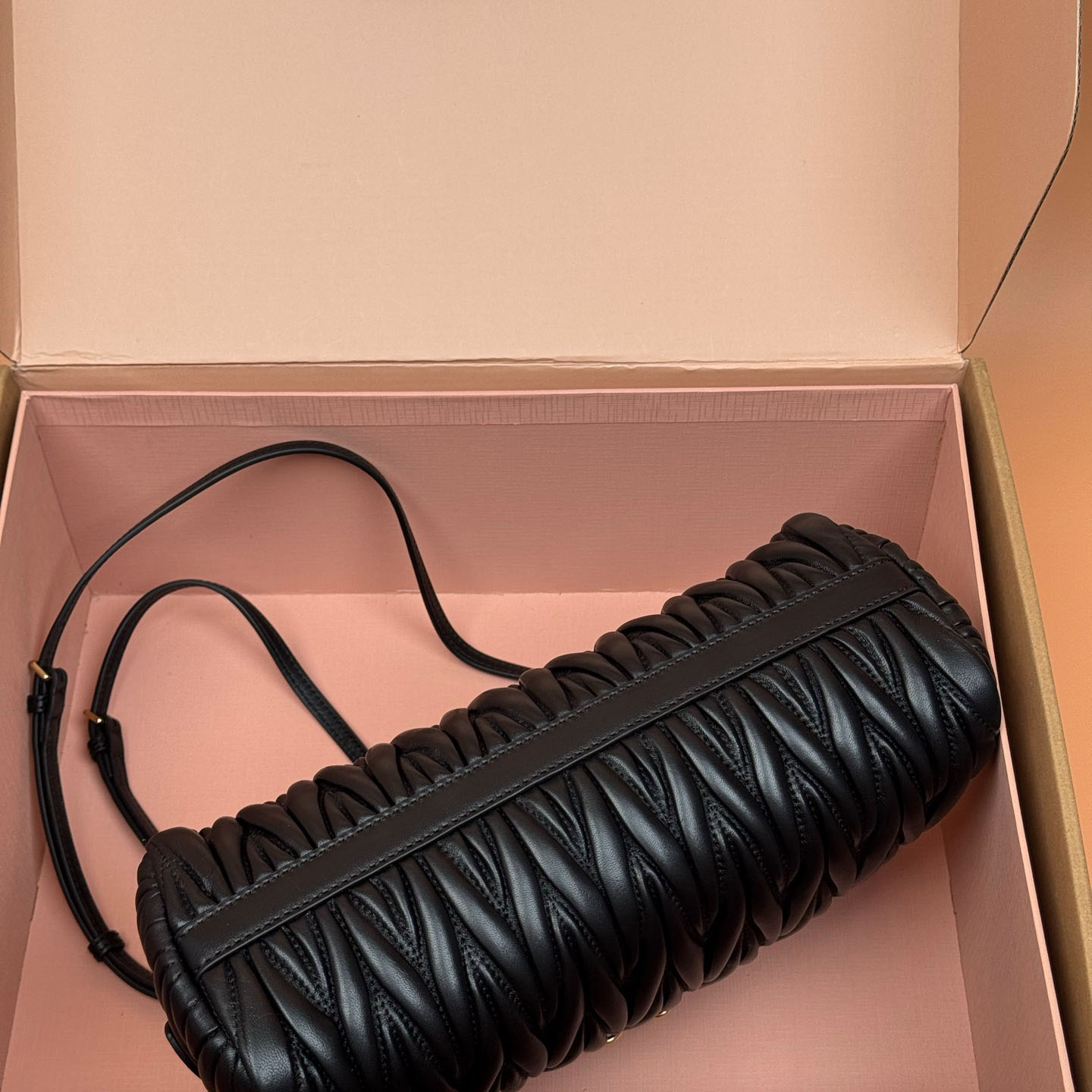 Miu Miu Caprice Matelassé Nappa Leather Clutch - DopestKickz