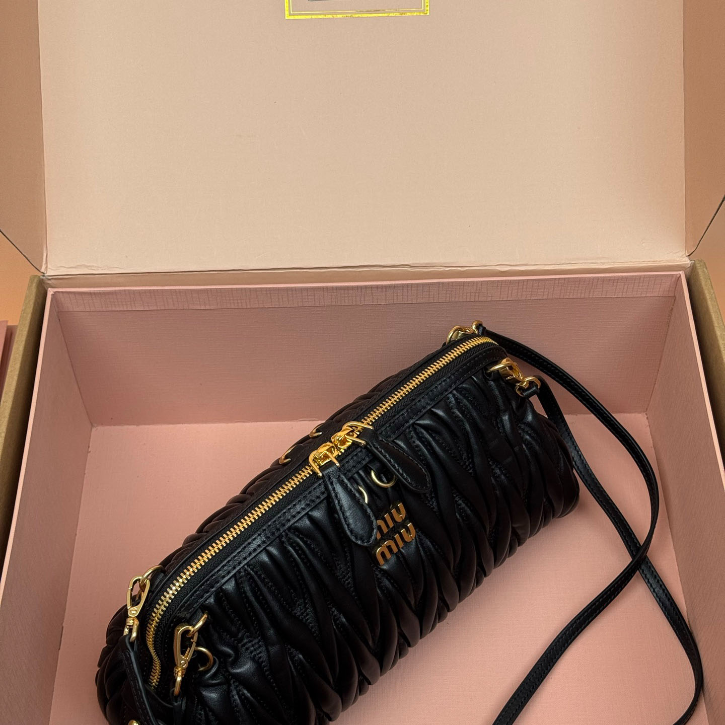 Miu Miu Caprice Matelassé Nappa Leather Clutch - DopestKickz