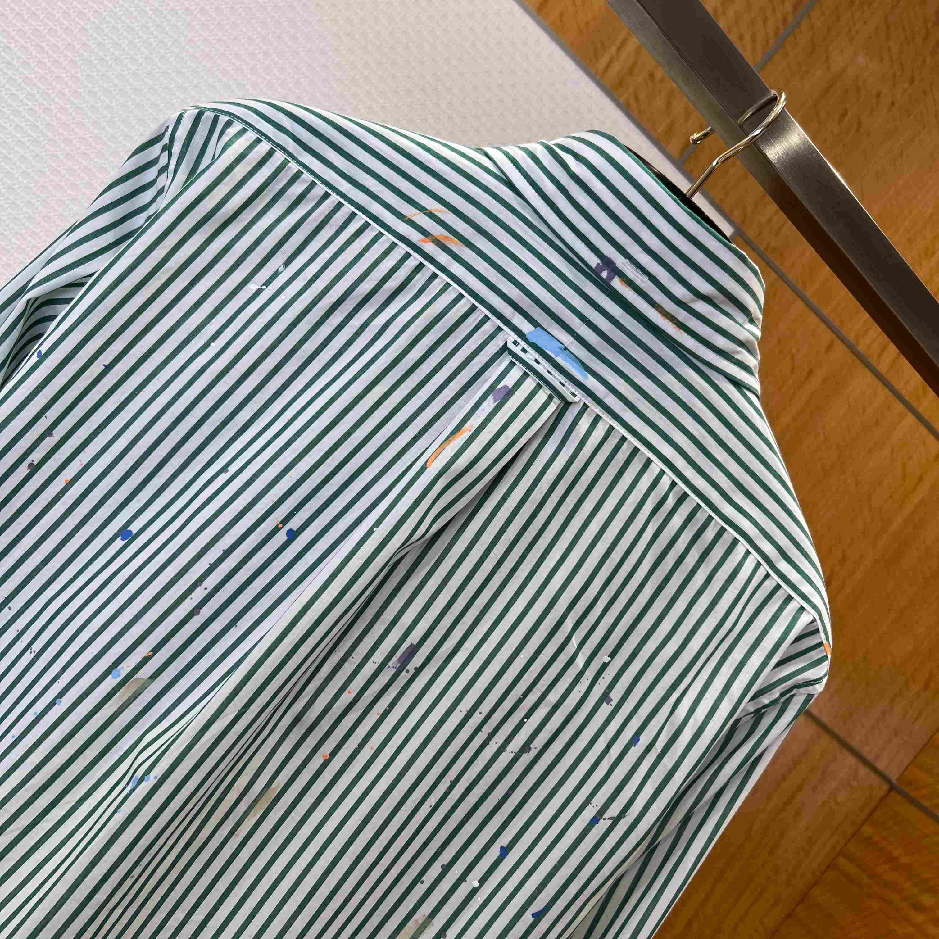  Ralph Lauren Classic Fit Paint-Splatter Striped Shirt - DopestKickz