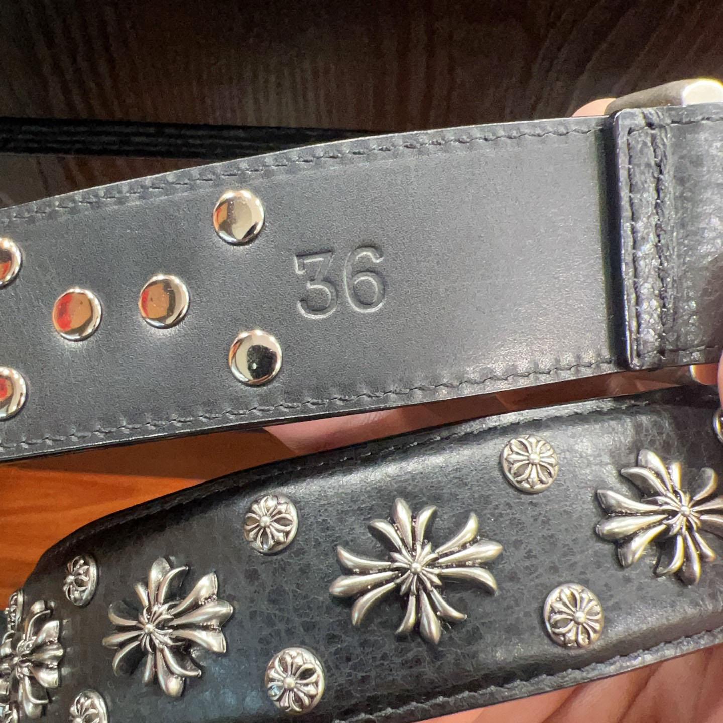 Chrome Hearts Leather Belt   - DopestKickz