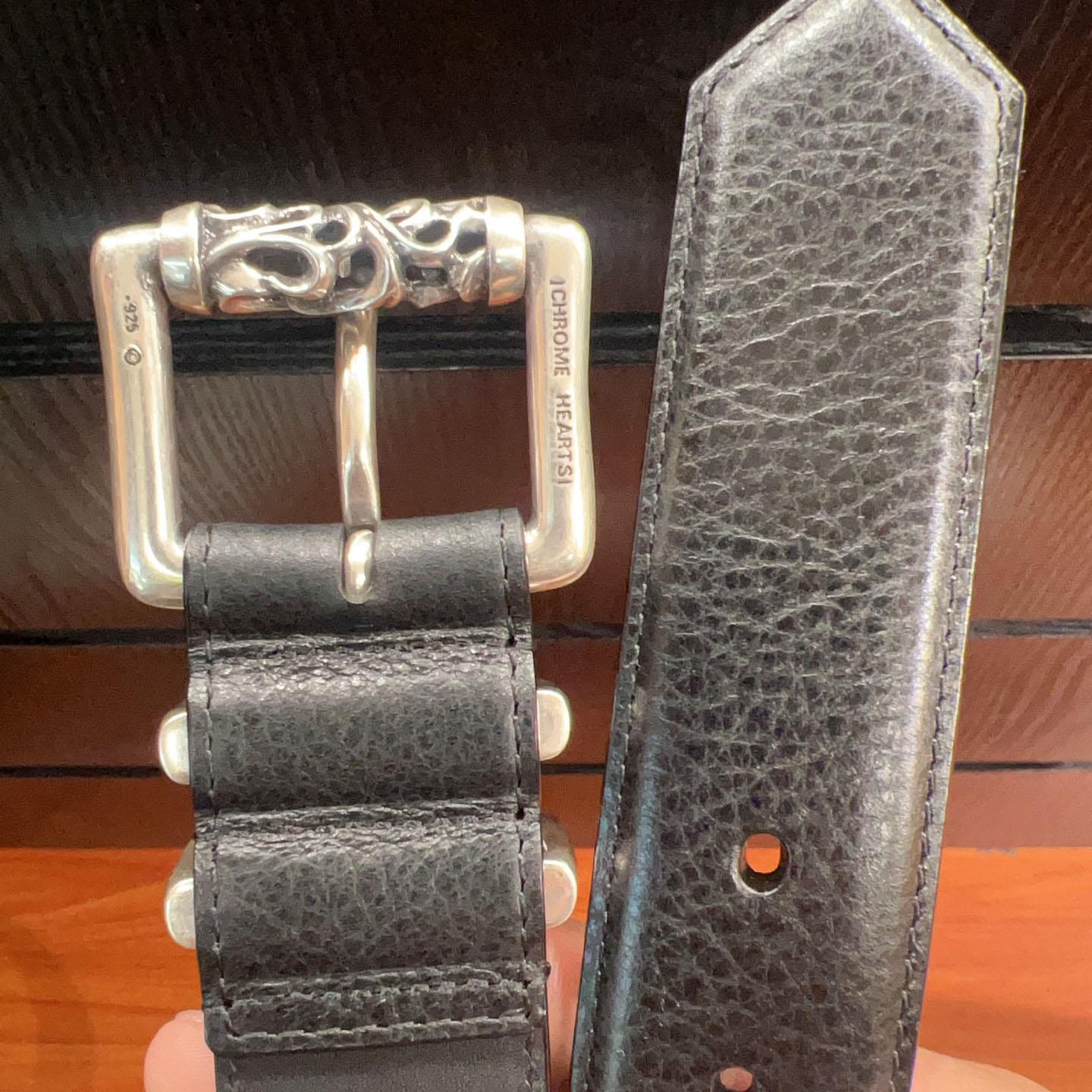 Chrome Hearts Leather Belt   - DopestKickz