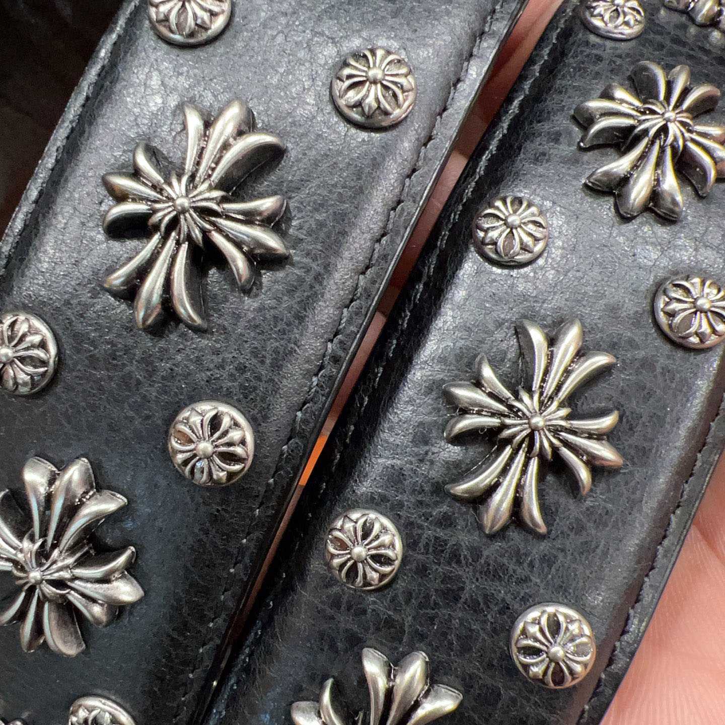 Chrome Hearts Leather Belt   - DopestKickz