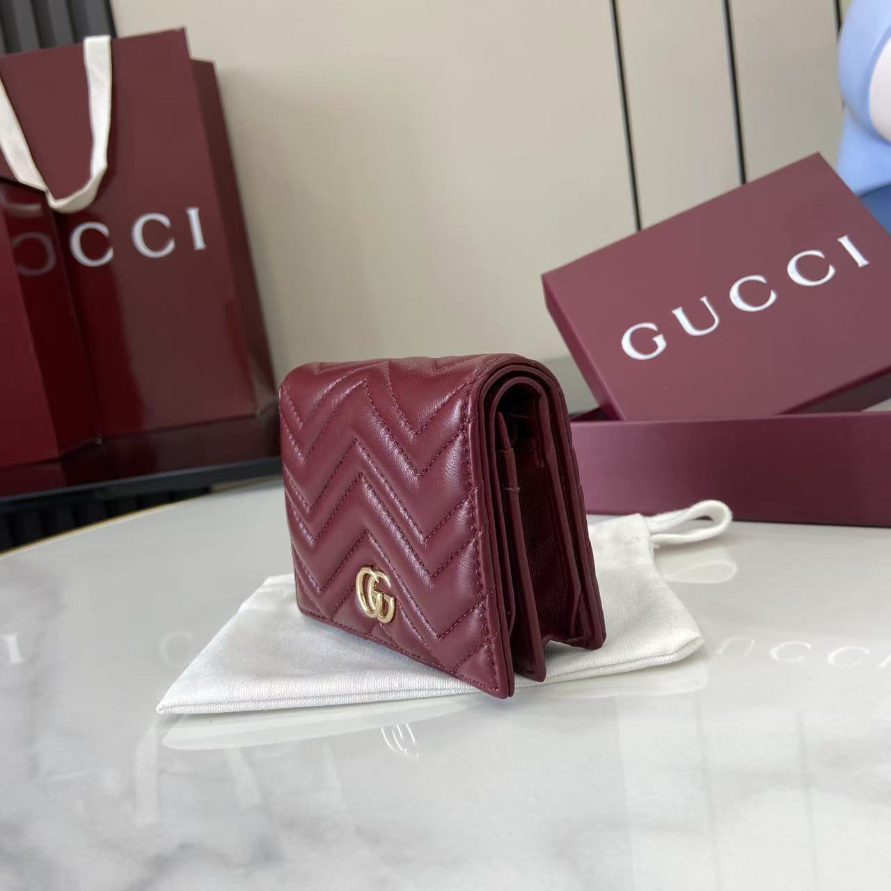 Gucci GG Marmont Card Case Wallet 466492 - DopestKickz