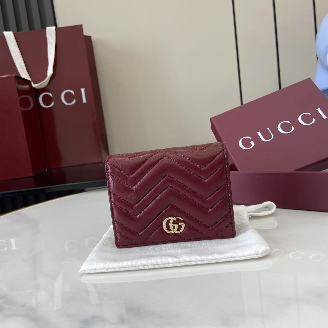 Gucci GG Marmont Card Case Wallet 466492 - DopestKickz