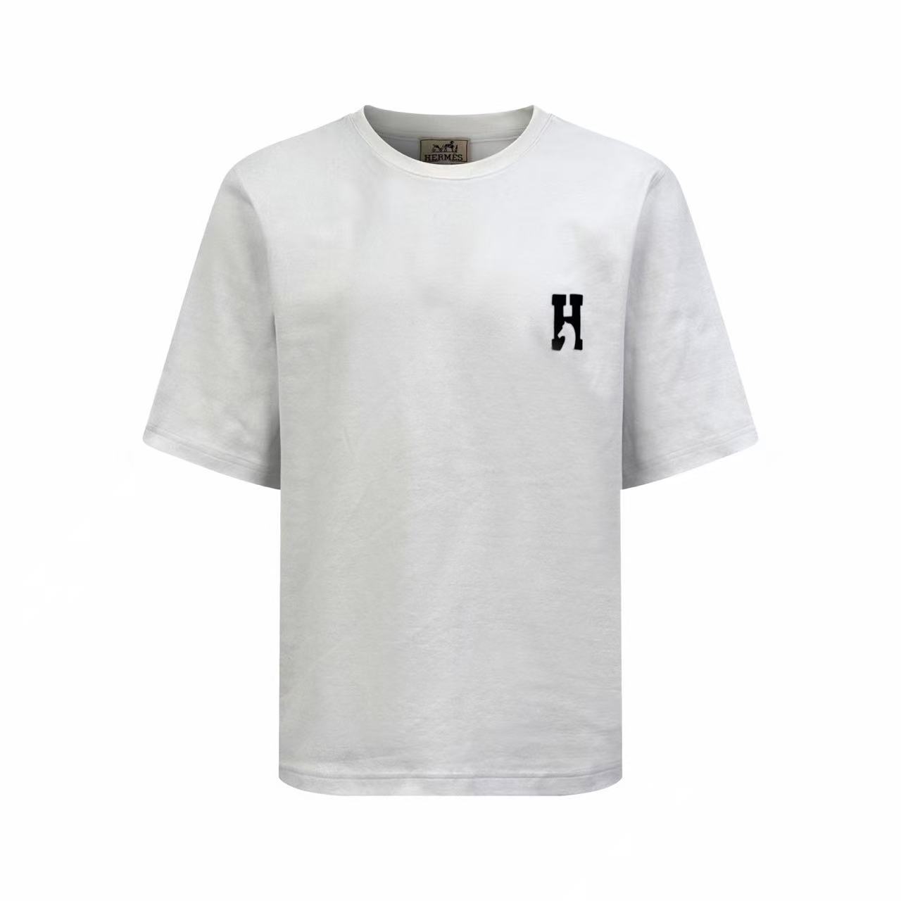 Hermes "H'Cheval" t-shirt with leather detail - DopestKickz