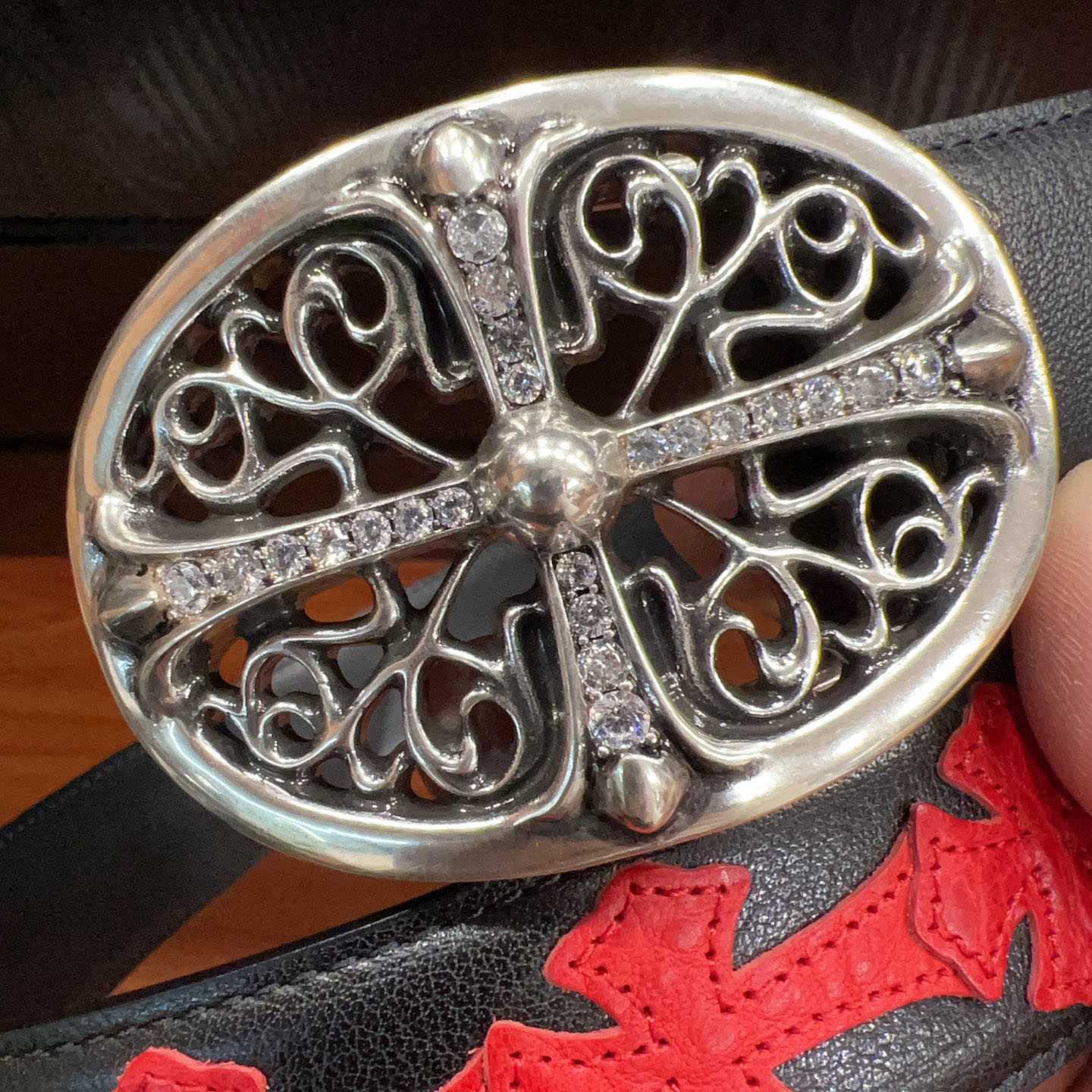 Chrome Hearts Leather Belt   - DopestKickz