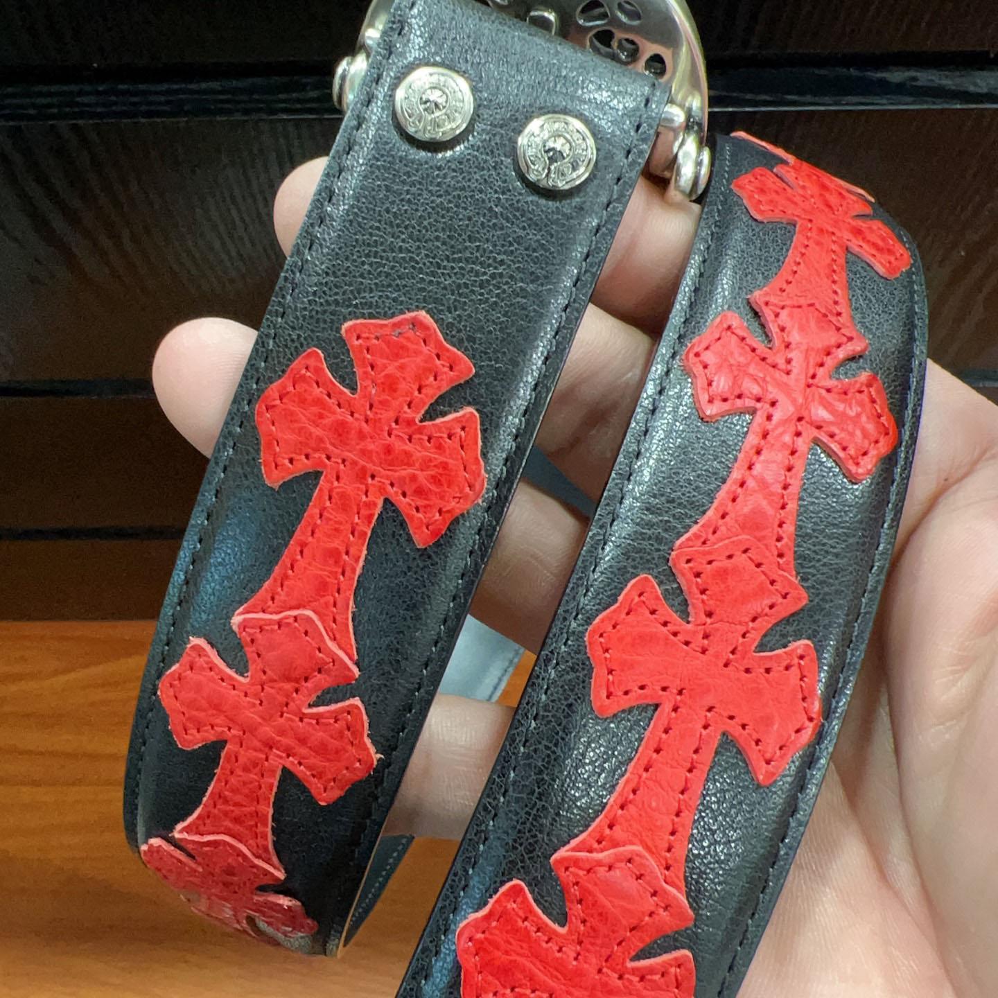 Chrome Hearts Leather Belt   - DopestKickz