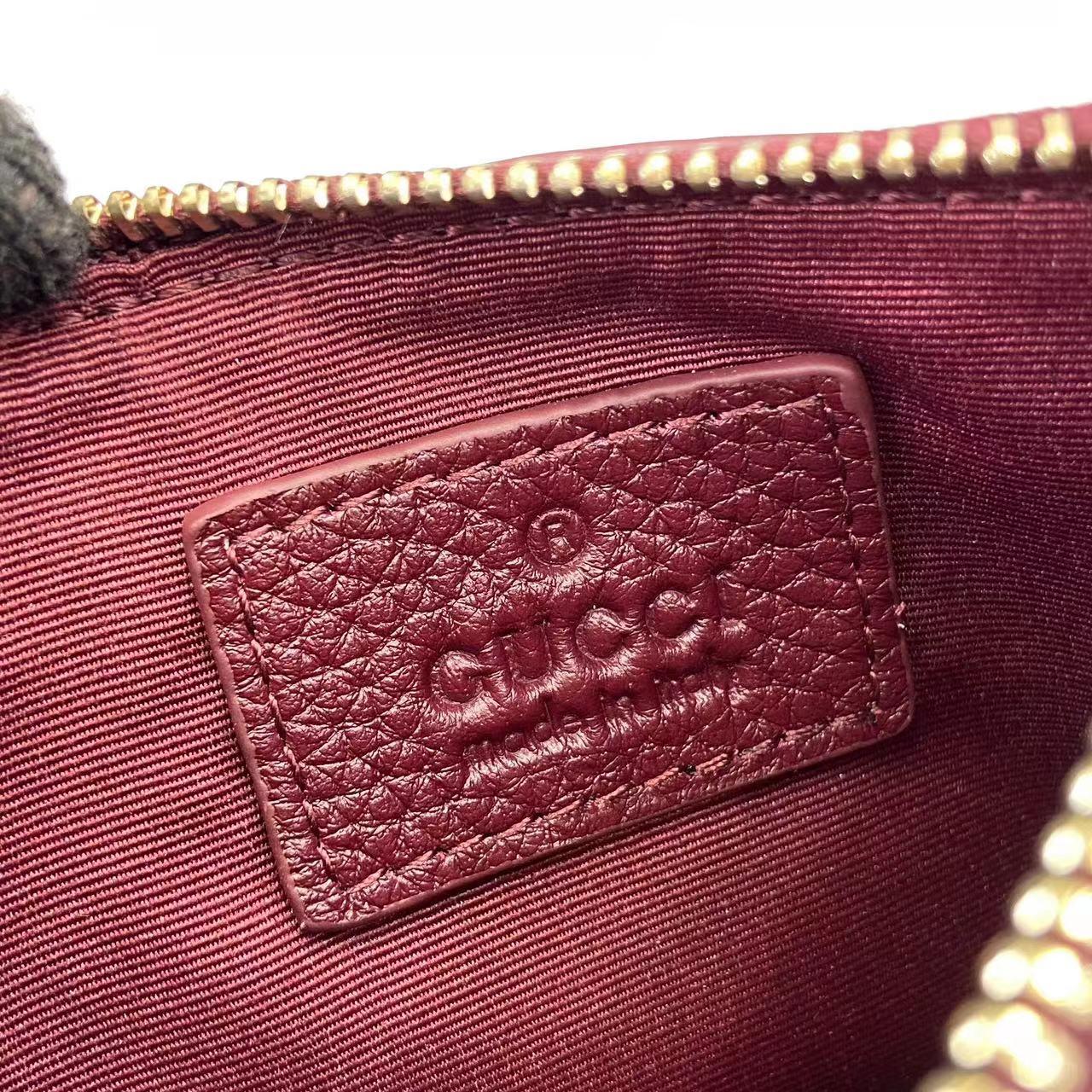 Gucci Bi-color GG Marmont Zip Key Pouch - DopestKickz