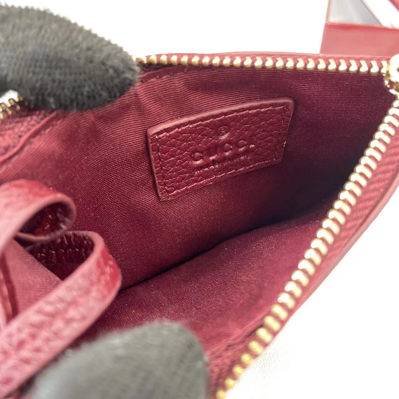 Gucci Bi-color GG Marmont Zip Key Pouch - DopestKickz