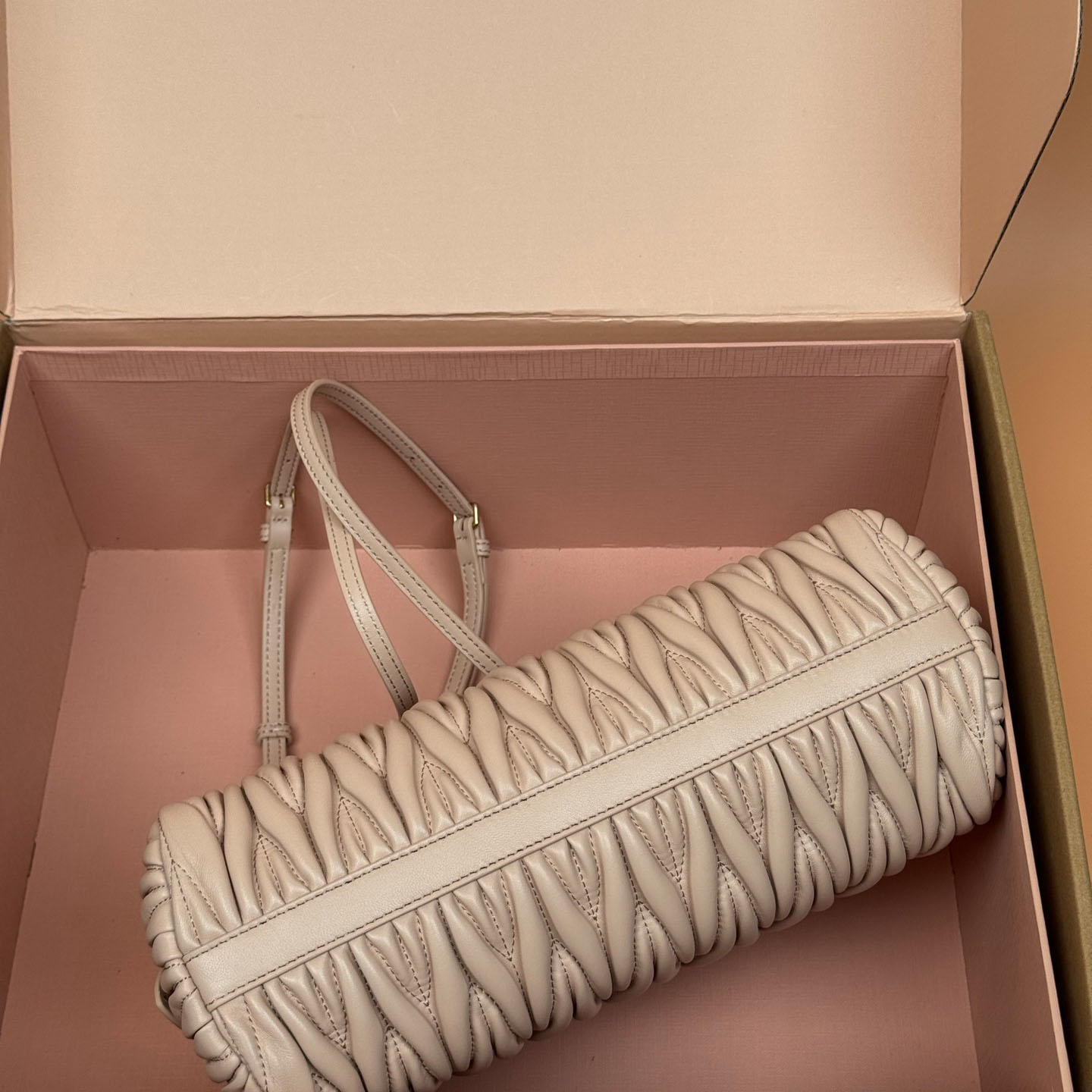 Miu Miu Caprice Matelassé Nappa Leather Clutch - DopestKickz