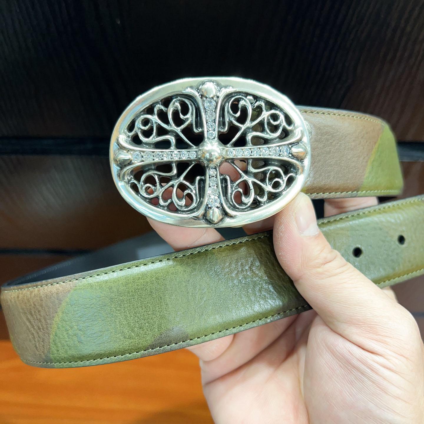Chrome Hearts Leather Belt   - DopestKickz