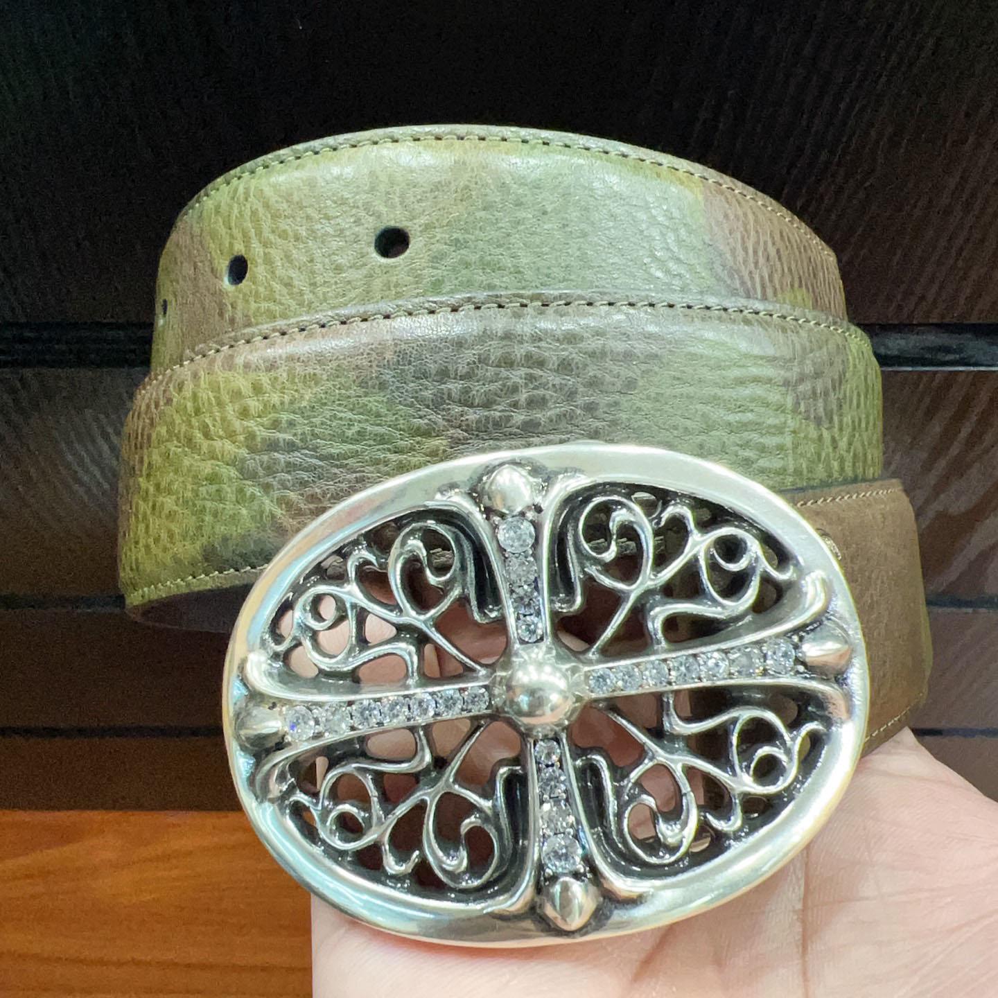 Chrome Hearts Leather Belt   - DopestKickz