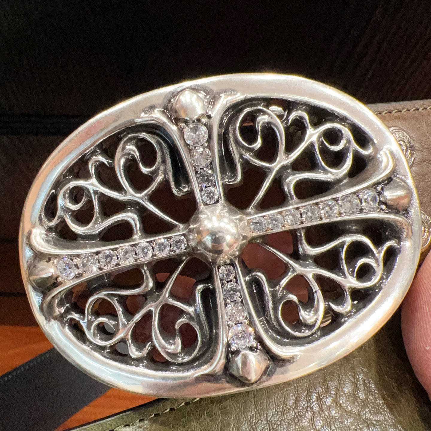 Chrome Hearts Leather Belt   - DopestKickz