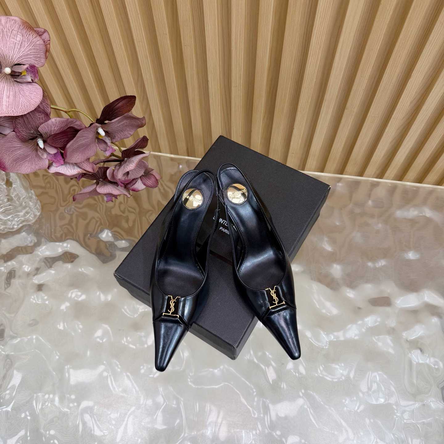 Saint Laurent Babylone Breteuil Slingback Pumps - DopestKickz