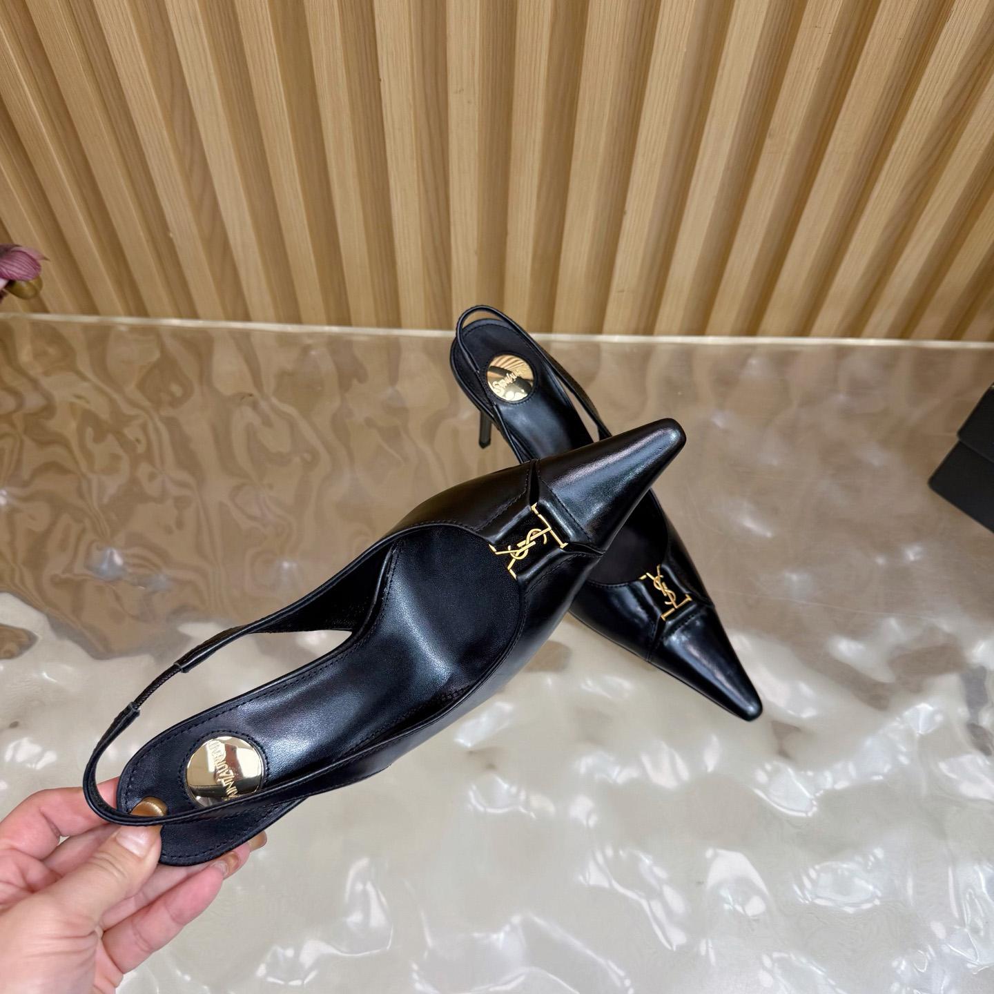 Saint Laurent Babylone Breteuil Slingback Pumps - DopestKickz